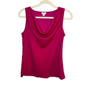 J. Crew XXS Fuchsia Sleeveless Cowel Neck Sleeveless Blouse
